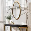 Ovaler Wandspiegel 75 cm x 40 cm – Goldener Metallrahmen Produktbild-Vorschau 8