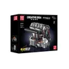 The image shows the packaging of a building block toy set, featuring a detailed model of a gasoline engine. Náhľad obrázku produktu