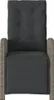 A top-down view of a single outdoor chair with a footrest. Náhľad obrázku produktu