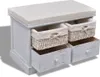 vidaXL Lavice s úložným prostorem bílá 62×33×42 cm Náhled obrázku produktu 3