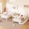 MODFU Letto a castello 90x200 Cm - Letto con due cassetti e Anteprima dell’immagine prodotto 4