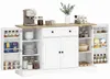 HOMCOM Sideboard Küchenschrank mit 4 Türen, Schublade, Produktbild-Vorschau 1