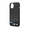 BMW Handyhülle iPhone 13 Schwarz Echtes Leder Carbon-Optik Produktbild-Vorschau 5