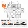 Diagram of a car seat cover with dimensions and compatible car types. Anteprima dell’immagine prodotto