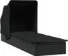 vidaXL Sonnenliege mit Faltdach Schwarz 213x63x97 cm Poly Produktbild-Vorschau 4