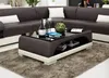 Ledertisch Couchtisch Glastisch Sofa Beistell Moderner Produktbild-Vorschau 7