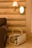 Kobolo Holztrage eckig aus Rattan mit Jutefutter Produktbild-Vorschau 2