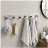 INF Wandgarderobe mit 6 Edelstahlhaken Produktbild-Vorschau 2