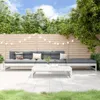 4-tlg. Garten-Lounge-Set Weiß Massivholz Kiefer Produktbild-Vorschau 2