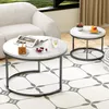 MODFU Runder Couchtisch,Satztische,2-in-1 Produktbild-Vorschau 3
