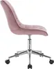Happyment Sedia da ufficio ergonomica in velluto – Rosa – Anteprima dell’immagine prodotto 6
