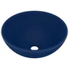 vidaXL Lavabo rotondo blu scuro opaco 32,5x14 cm in Anteprima dell’immagine prodotto 1