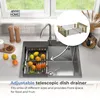 ANW HOME Kuchyňský dřez 60x50 cm nerezový dřez vestavný 1 Náhled obrázku produktu 7