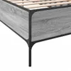 Bettgestell Grau Sonoma 90x190 cm Holzwerkstoff und Metall Produktbild-Vorschau 6
