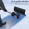 ROSEJANE Schneeschieber mit Rädern, Metall-Schneeschaufel Produktbild-Vorschau 7