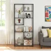 Regál 'Østre' 180x83x34 cm 6 přihrádek vzhled černá/ořech Náhled obrázku produktu 2