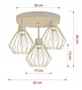 LUXOLAR Lampa sufitowa w stylu loft, beżowa, metalowa, z Podgląd zdjęcia produktu 7