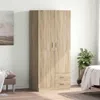 vidaXL Šatníková skriňa Sonoma Dub 80x52x180 cm odvodený Náhľad obrázku produktu 2
