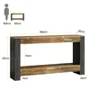 A diagram showing the dimensions of a console table, with a silhouette of a person for scale. Anteprima dell’immagine prodotto