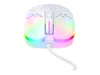 A white gaming mouse with RGB lighting. Podgląd zdjęcia produktu