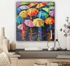 MuchoWow® - Leinwandbilder - Regenschirme - Malerei - Kunst Produktbild-Vorschau 7
