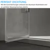 IMPTS Duschkabine 80x80cm Viertelkreis Duschabtrennung Rund Produktbild-Vorschau 9