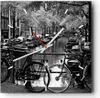 Wanduhr - Quadrat - Glasuhr - Holland Kanal - 30x30cm - Produktbild-Vorschau 1