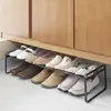 Stojan na topánky Yamazaki s 1 policou čierny výsuvný úzky Náhľad obrázku produktu 1