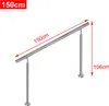 A stainless steel handrail for stairs, with dimensions indicated. Náhled obrázku produktu
