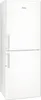 A white refrigerator with silver handles. Produktbild-Vorschau