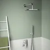 A modern bathroom with a shower fixture and a ladder towel rack. Produktbild-Vorschau