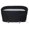 A black foldable bathtub with a gray interior, shown from a front-side angle on a white background. Náhled obrázku produktu