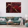 Tableau sur toile Marbre rouge et or Style loft 120 x 80 Voir les images du produit 2