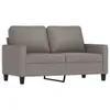 vidaXL 3-tlg. Sofagarnitur mit Kissen Taupe Stoff Produktbild-Vorschau 4