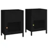 The Living Store Nachttische 2 Stk. Schwarz 40x30x54,5 cm Produktbild-Vorschau 3