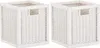 KRINES HOME Stabiles Set / 2 Regalkorb mit Holzrahmen Produktbild-Vorschau 1