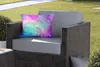 MuchoWow® Outdoor Kissen - Aquarell - Grün - Lila - 50x30 Produktbild-Vorschau 5