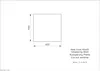 A technical drawing showing the dimensions of a cut-out worktop. Produktbild-Vorschau