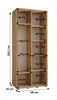 A diagram of a wardrobe with dimensions indicated. Produktbild-Vorschau