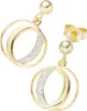 Karat 94042040 Ohrringe Ohrstecker Damen Zwei Ringe Glitzer Produktbild-Vorschau 1