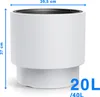 A white planter with dimensions indicated. Produktbild-Vorschau