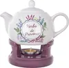 KADAX Théière 1L avec réchaud Set, Cafetière en porcelaine Voir les images du produit 6