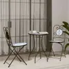 vidaXL Mozaikový bistro stolek modrobílý Ø50x70 cm Náhled obrázku produktu 3