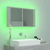 vidaXL LED koupelnová zrcadlová skříňka Betonová šedá Náhled obrázku produktu 4