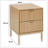 Stolik Chevet 2 szuflady Tasso Beige Five Podgląd zdjęcia produktu 9