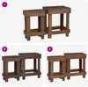 vidaXL Pflanzenständer 2 pcs Braun 70 x 11 x 27 cm Mahagoni Produktbild-Vorschau 4