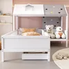 Sweiko Lit d'enfant en bois en forme de maison, lit simple, Voir les images du produit 2