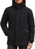 A man wearing a black parka.