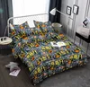 A Halloween-themed duvet cover set is displayed on a bed. Produktbild-Vorschau