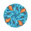 MuchoWow® Mauspad Mousepad Federn - Blau - Muster 30x30 cm Produktbild-Vorschau 1